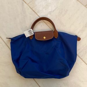 Longchamp royal blue medium handbag new with tags